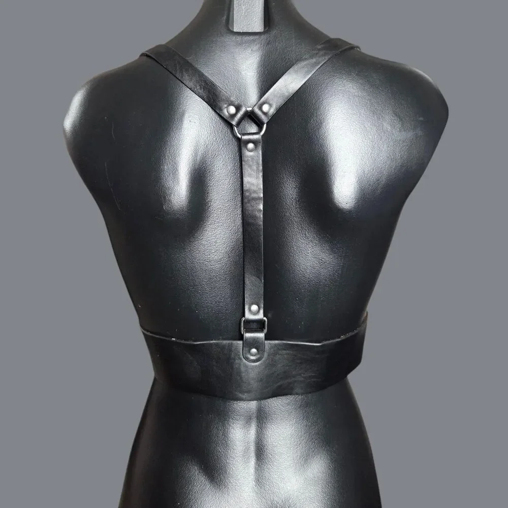 Harness Belt Waist Corset Womens Faux Leather Buckle Straps Adjustable Punk Goth